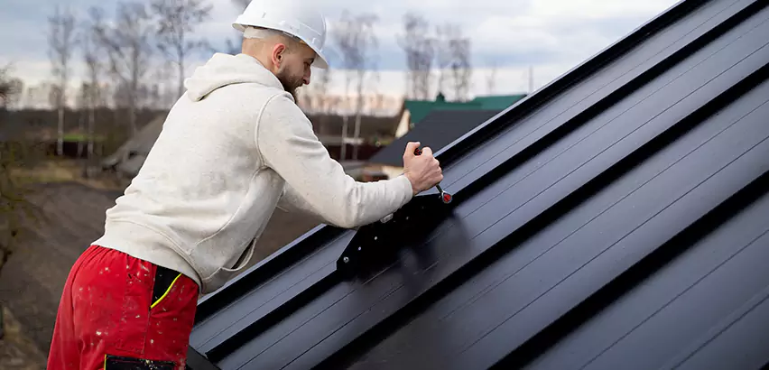 Tin Roof Ridge Cap Installation in Park Ridge